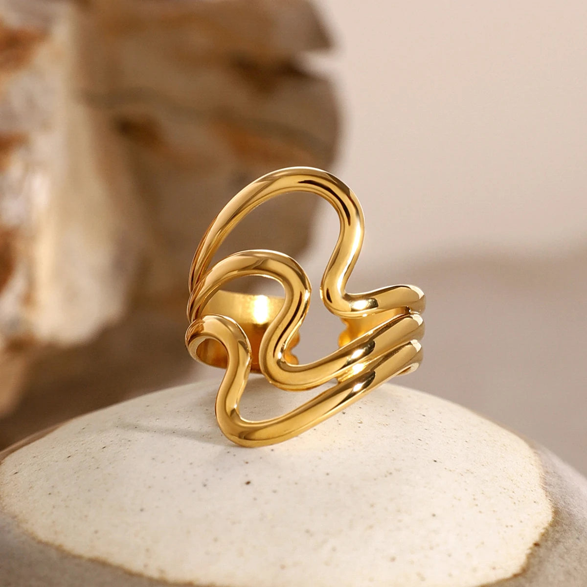 Open Wave Ring