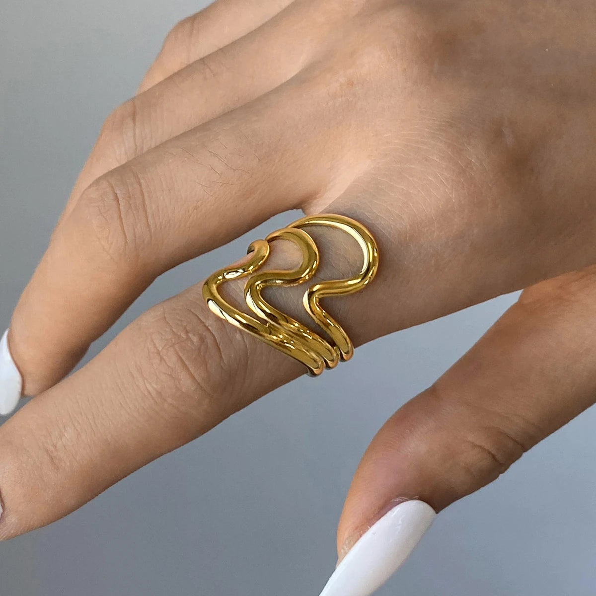 Open Wave Ring