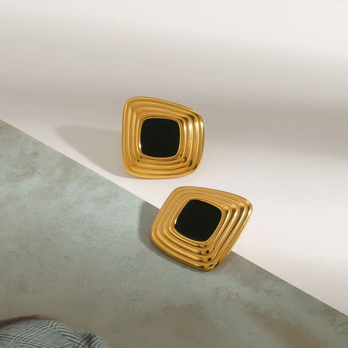 Golden Frame Earrings