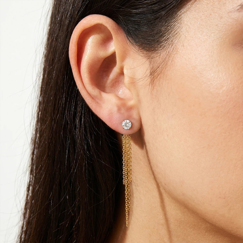 Diamond Tassel Earring