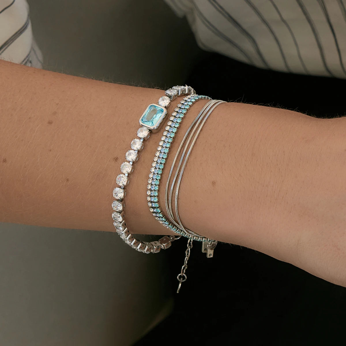 Ocean Crystal Tennis Bracelet
