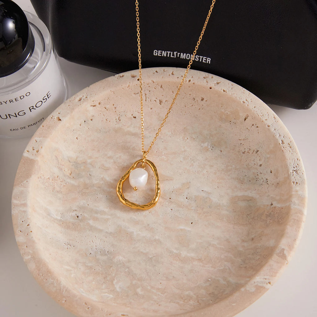 Golden Pearl Necklace