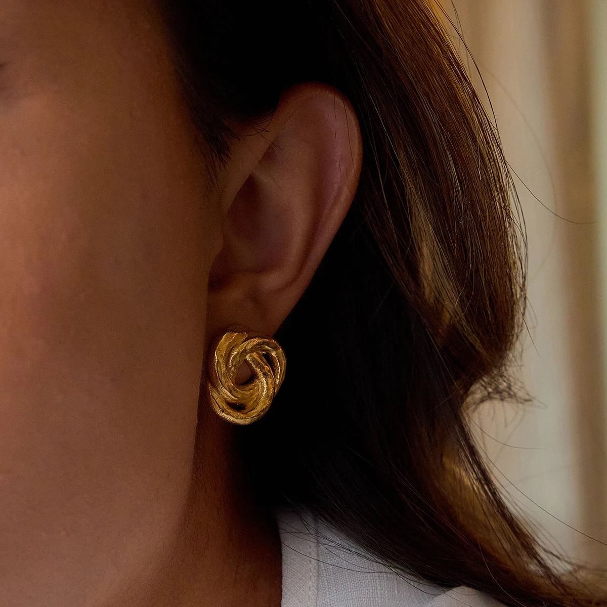 Golden Knot Earring