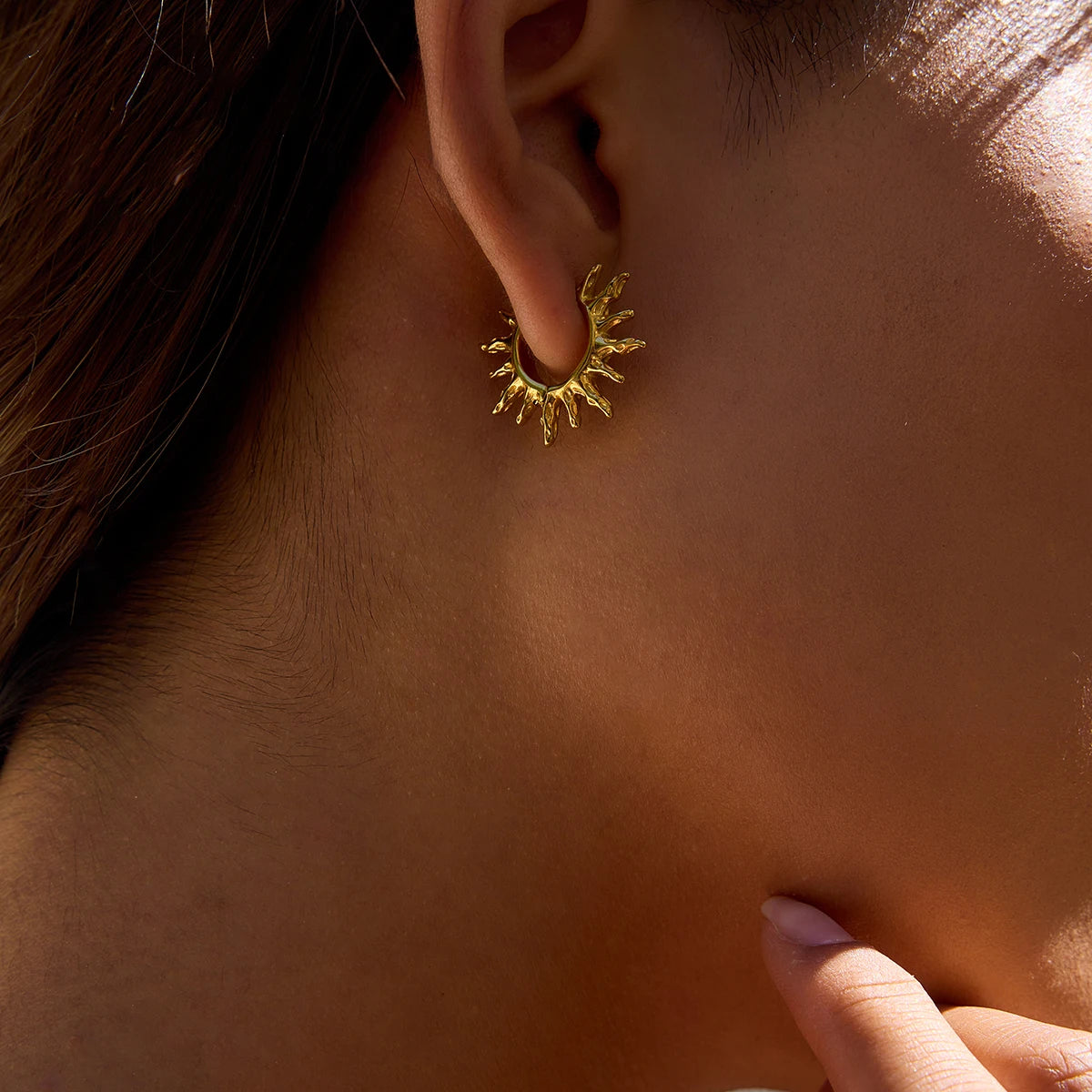 Golden Sun Earring