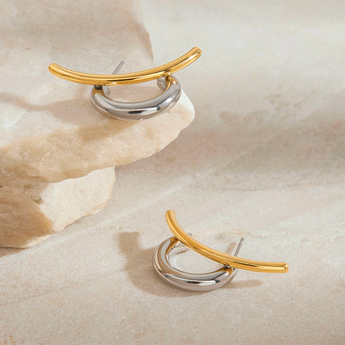 Dual Moon Earring
