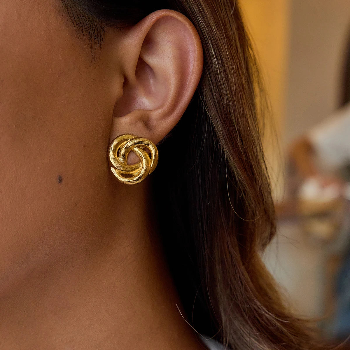 Golden Knot Earring