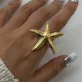 Gold Starfish Ring