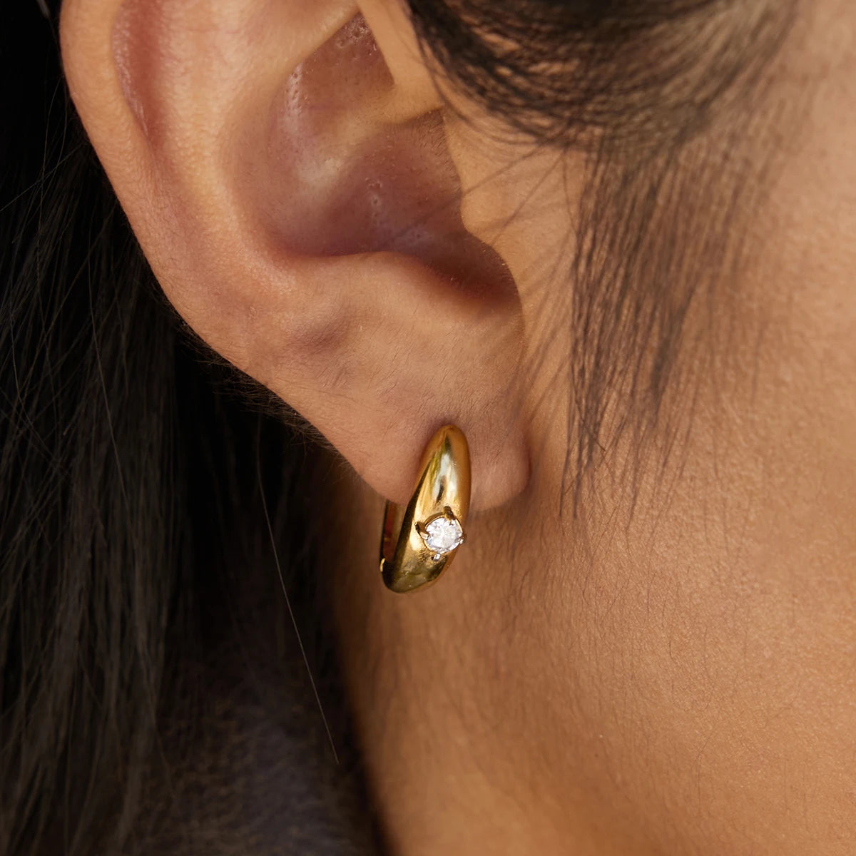 Sienna Gold Hoops Earring