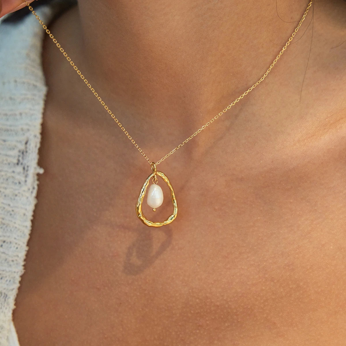 Golden Pearl Necklace