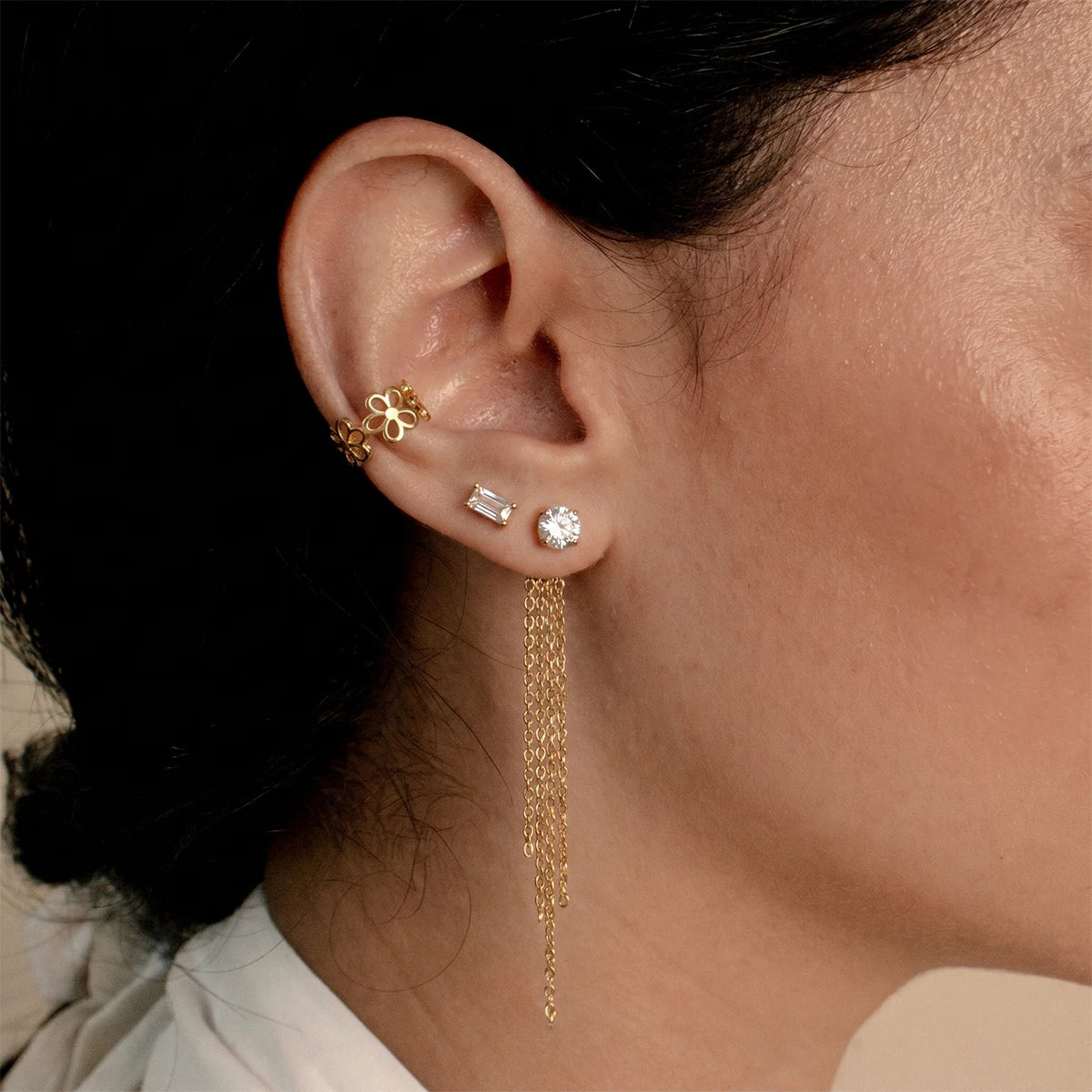 Diamond Tassel Earring