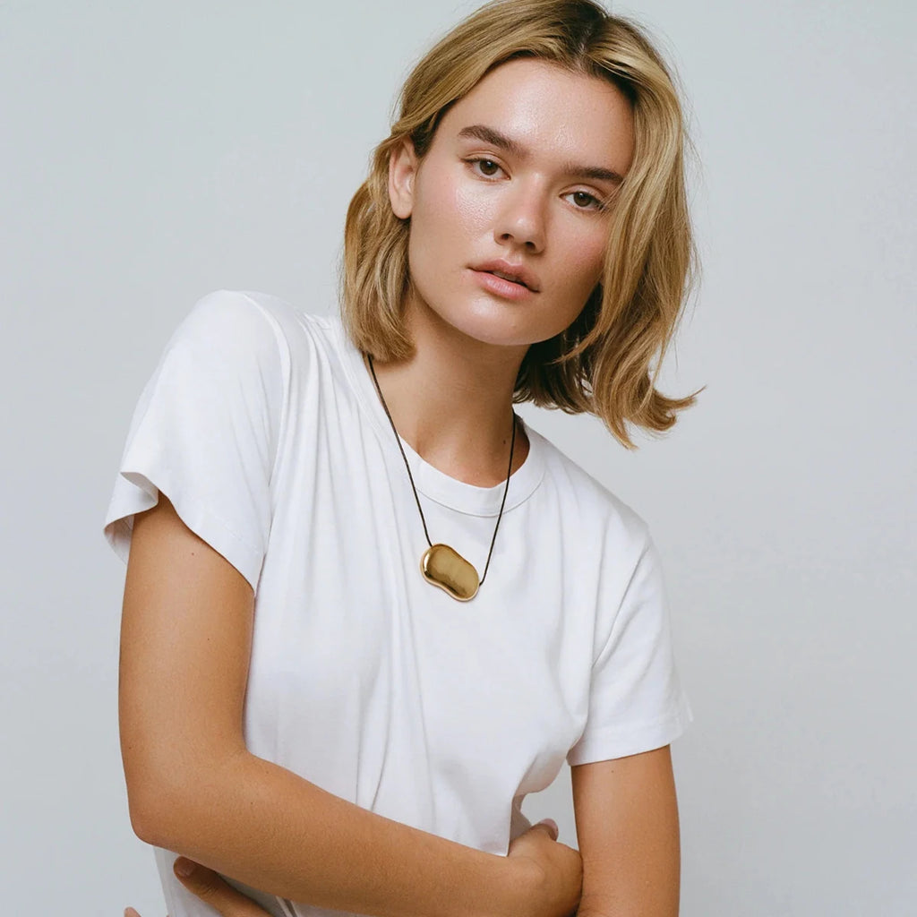 Golden Pebble Necklace