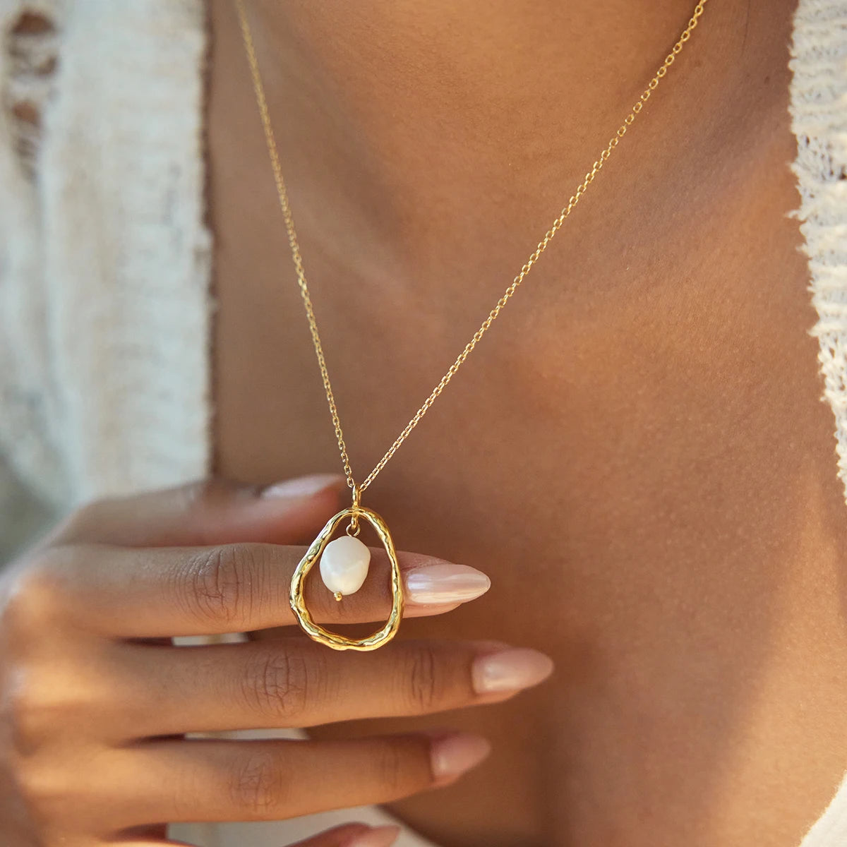 Golden Pearl Necklace