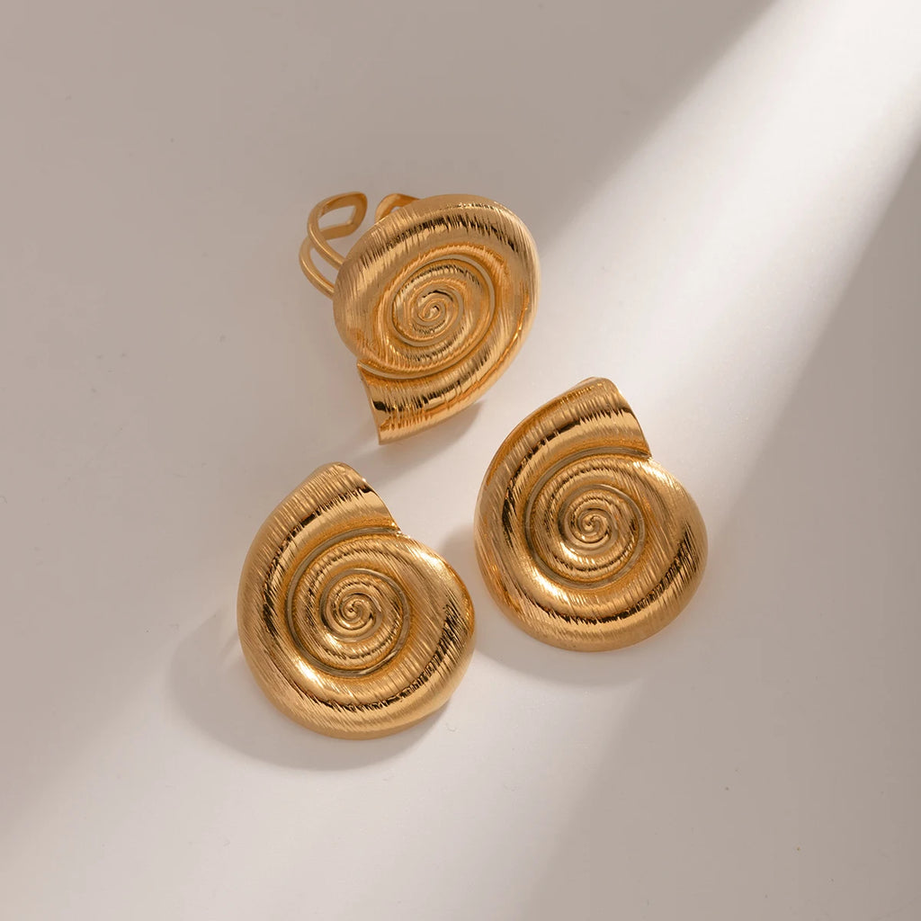 Spiral Gold Earrings