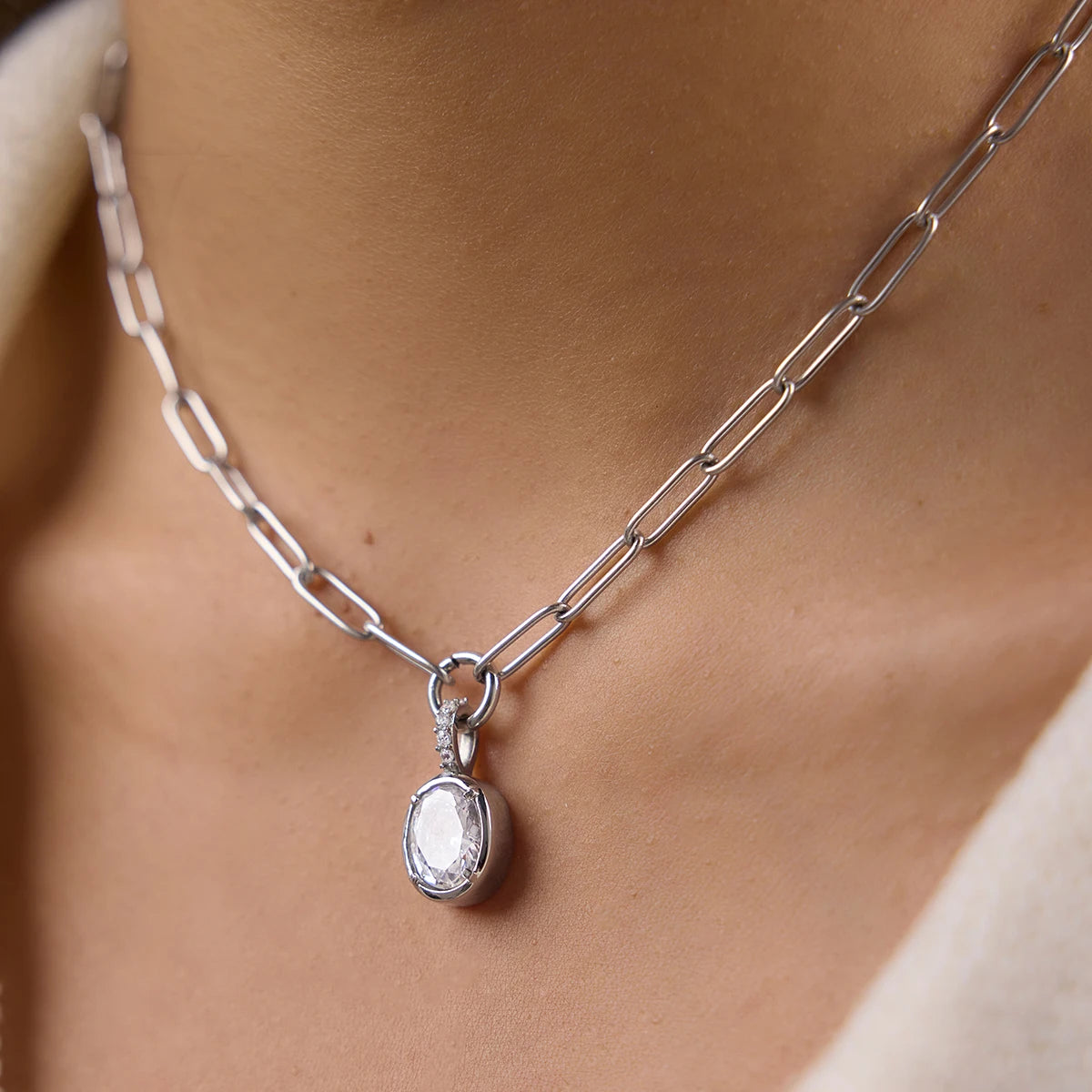Silver Evelyn Necklace