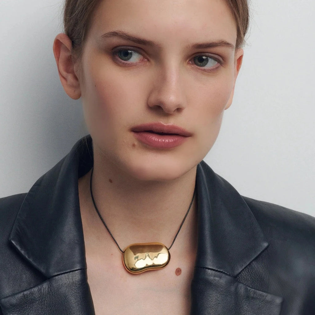 Golden Pebble Necklace