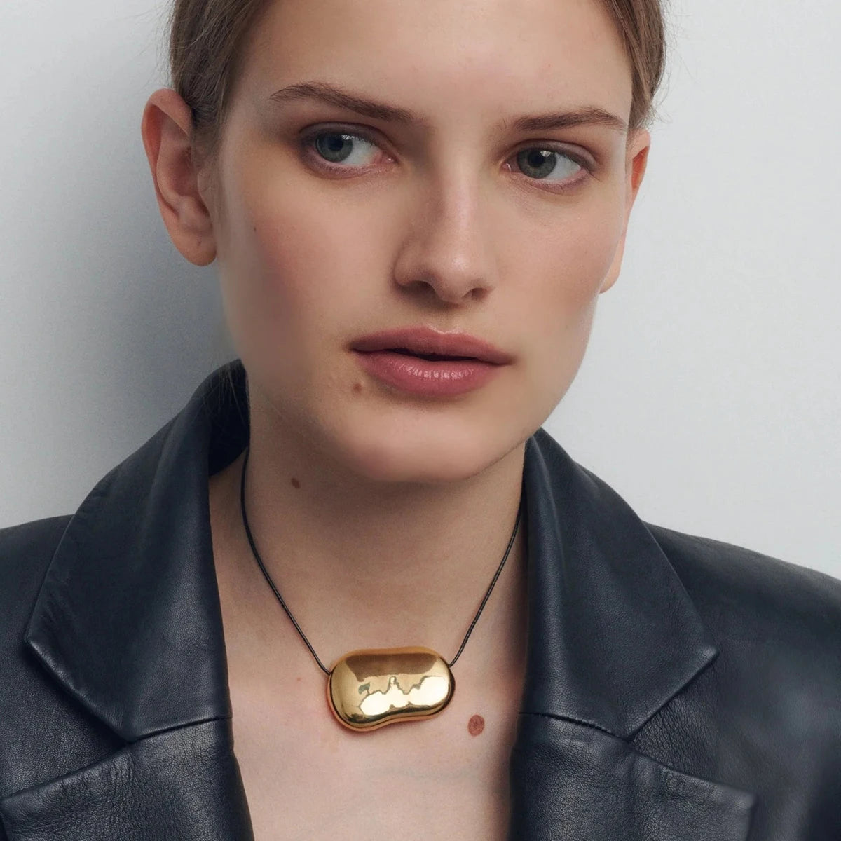 Golden Pebble Necklace