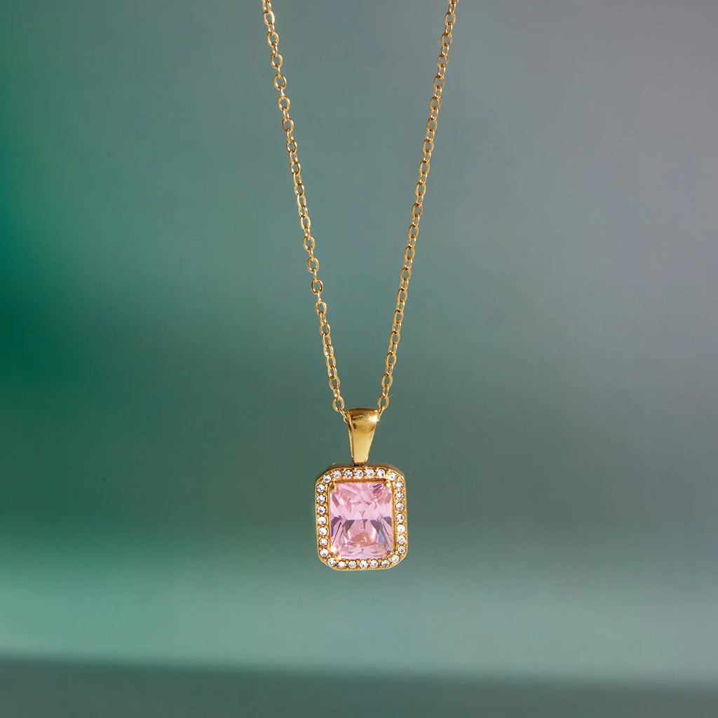Pink Crystal Necklace