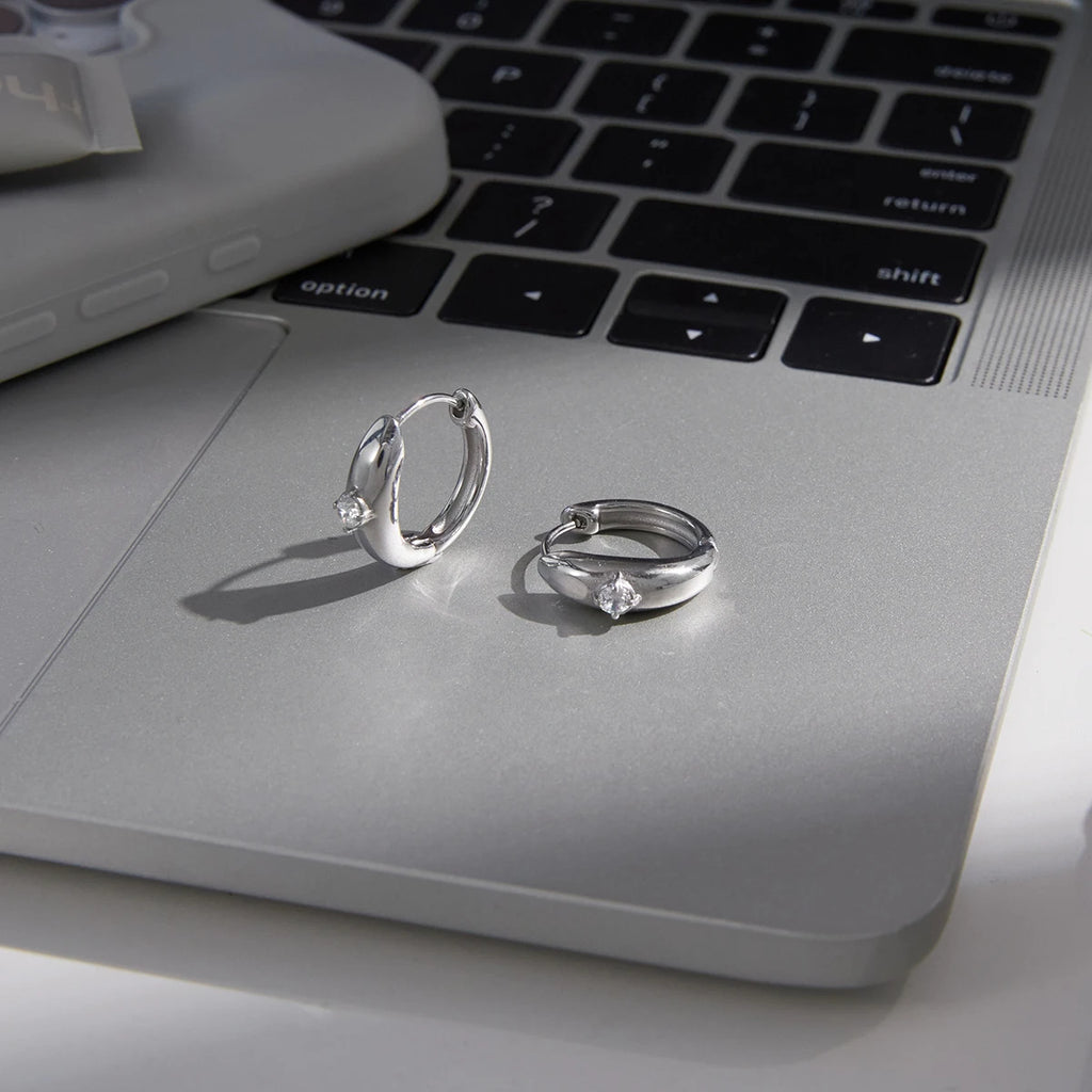 Sienna Silver Hoops Earring