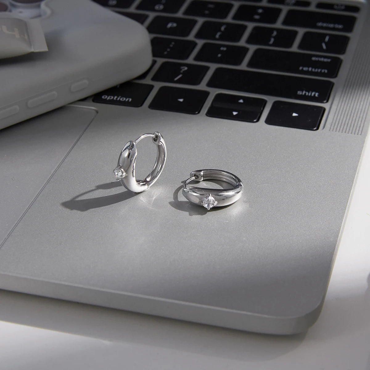 Sienna Silver Hoops Earring