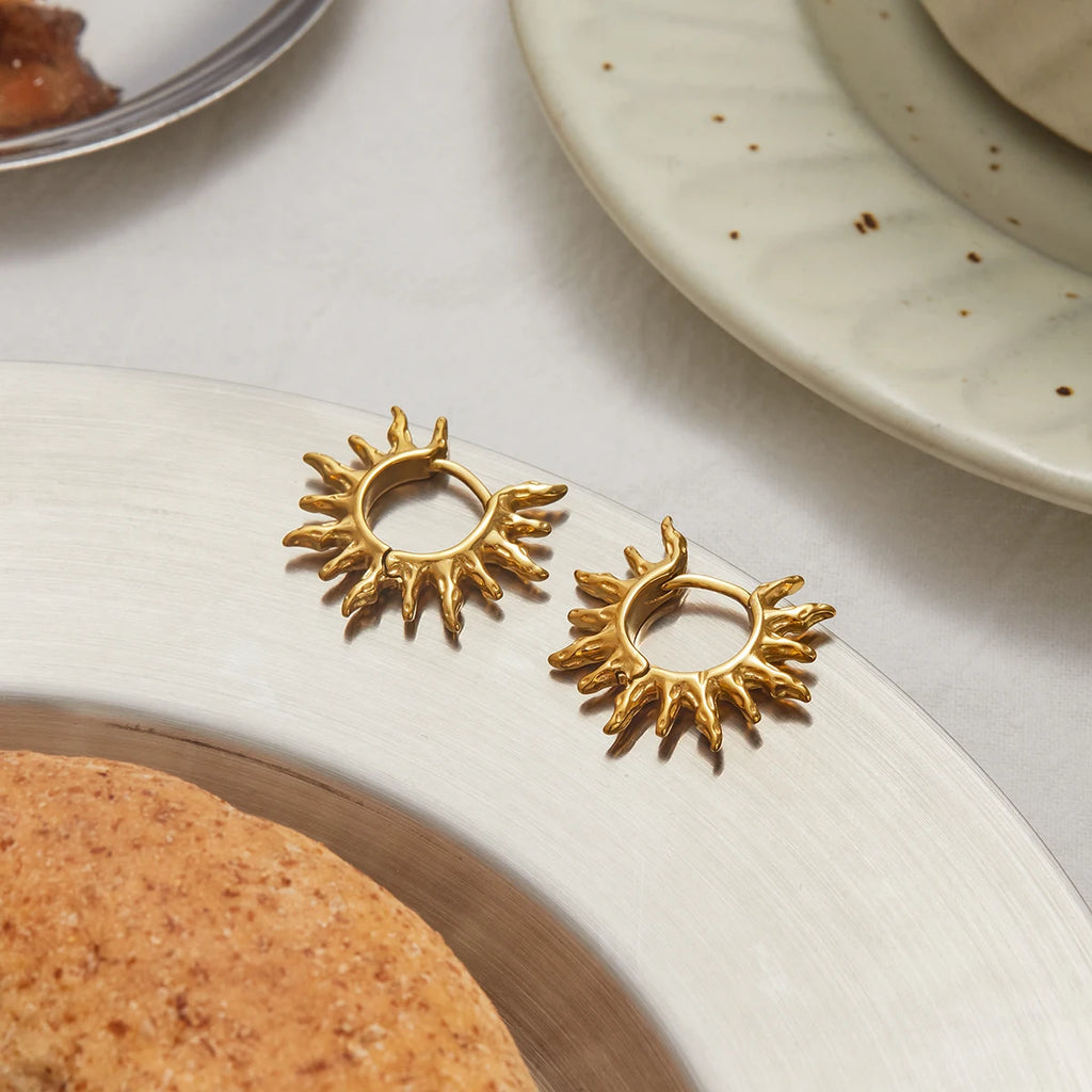 Golden Sun Earring
