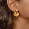 Spiral Gold Earrings