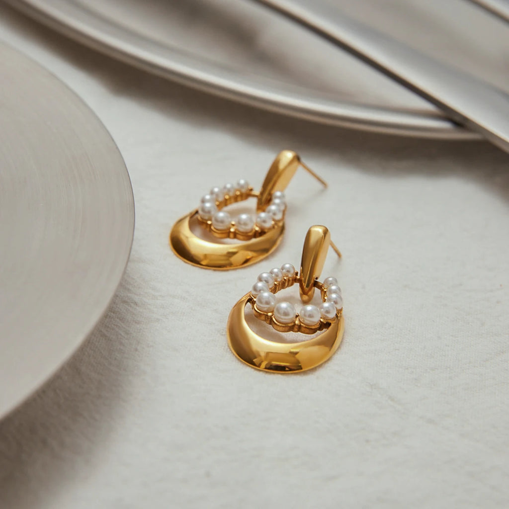 Pearl Eclipse Earrings