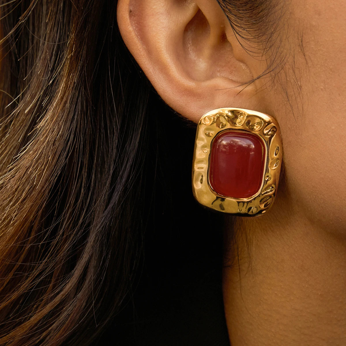 Vintage Ruby Earrings