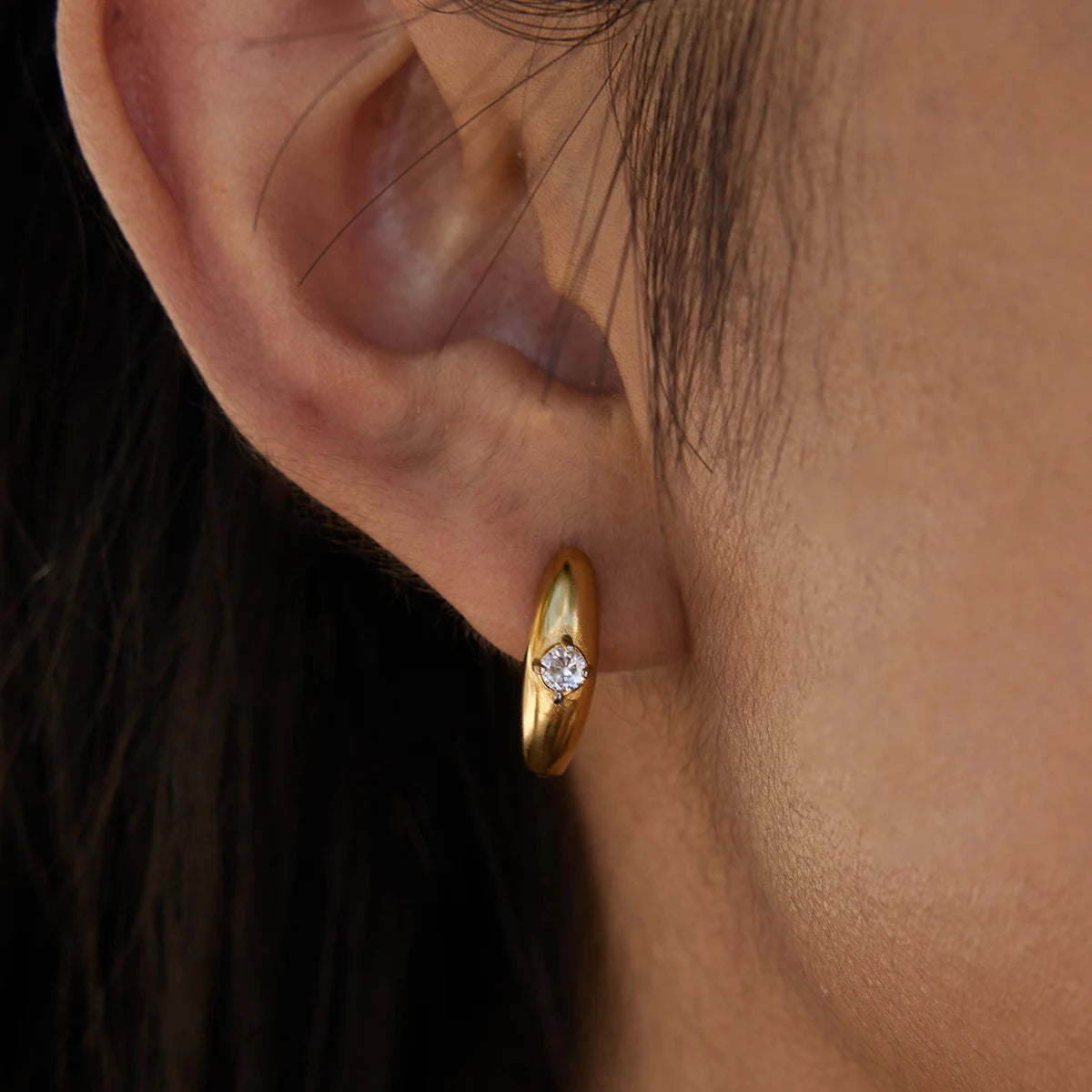 Sienna Gold Hoops Earring