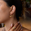 Sculpted Gold Earrings