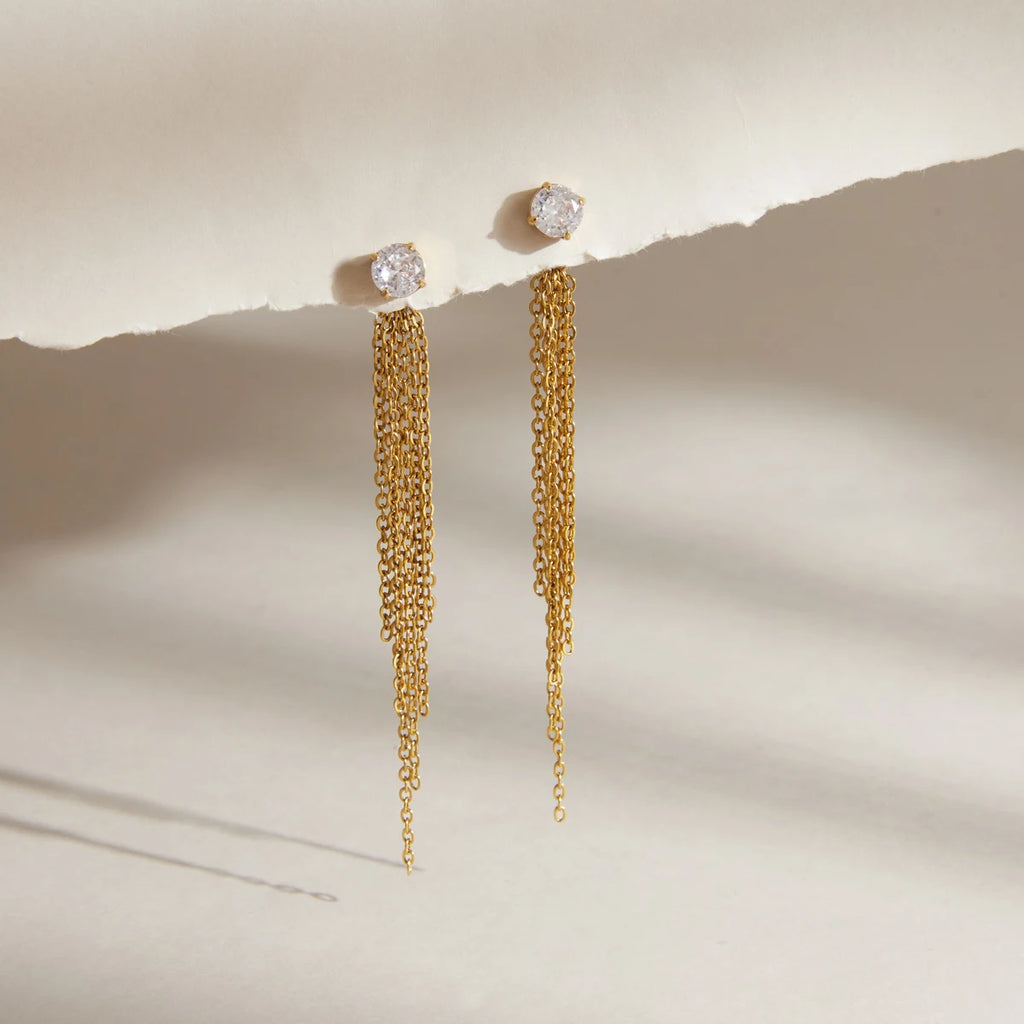 Diamond Tassel Earring