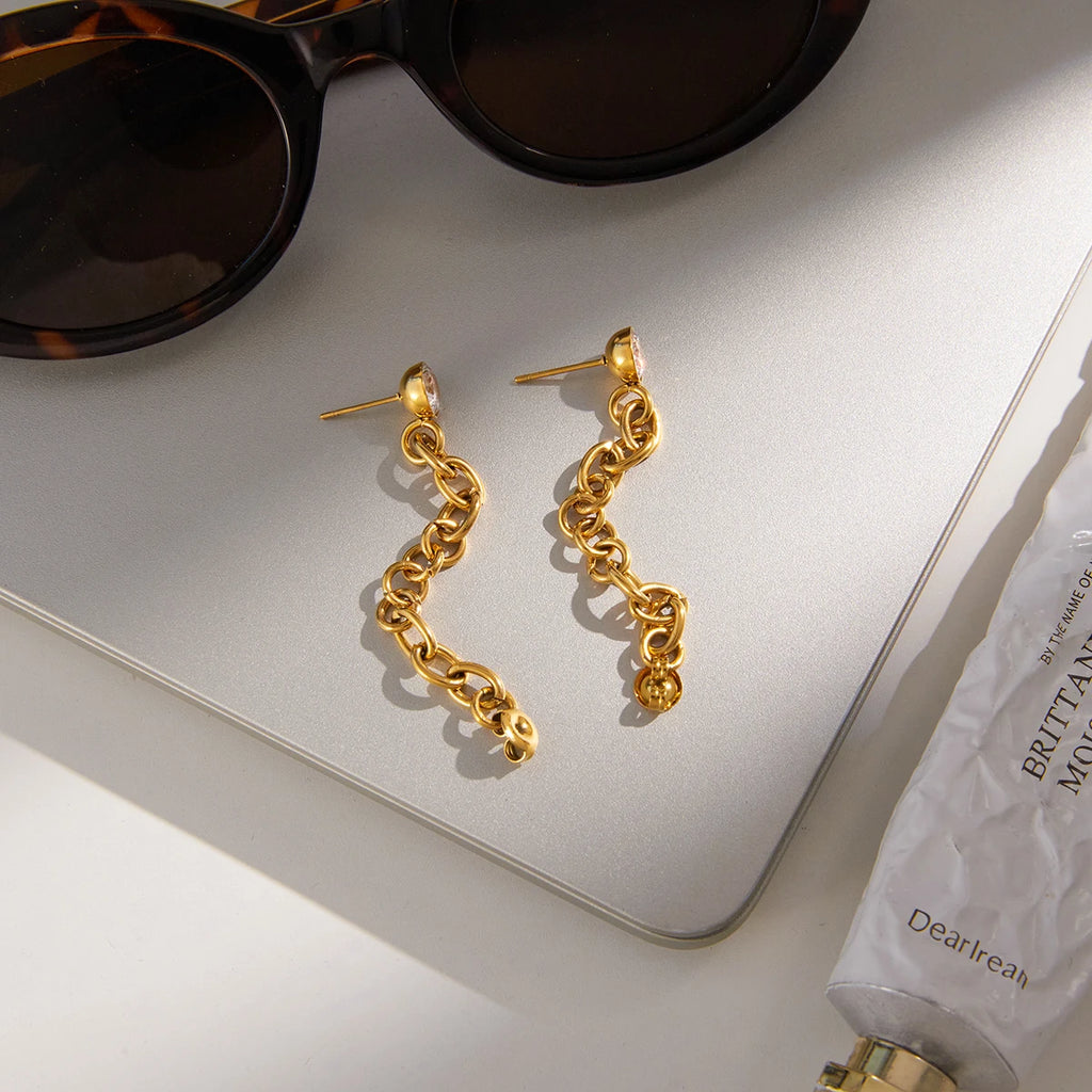 Golden Chain Earrings