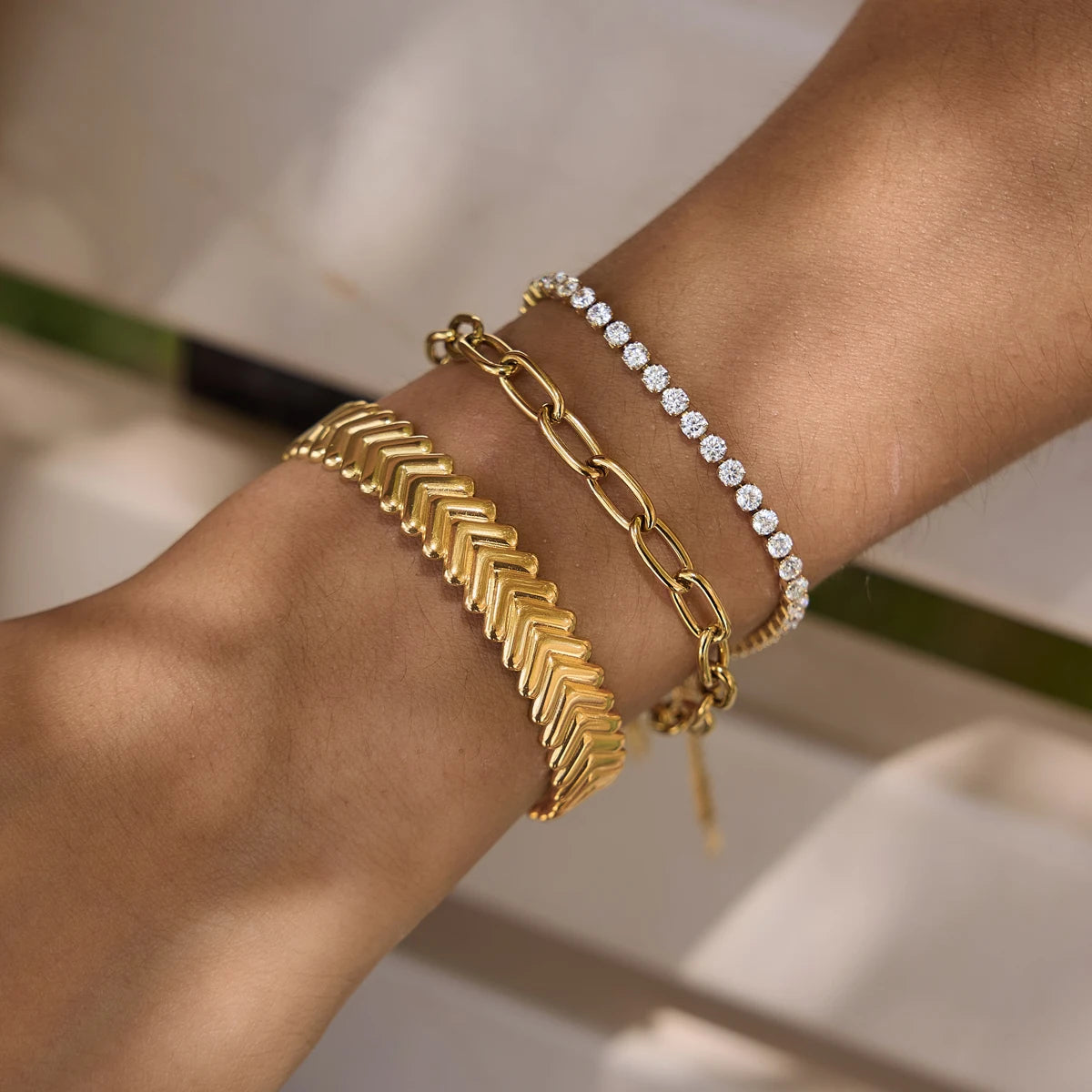 Golden Chevron Bracelet