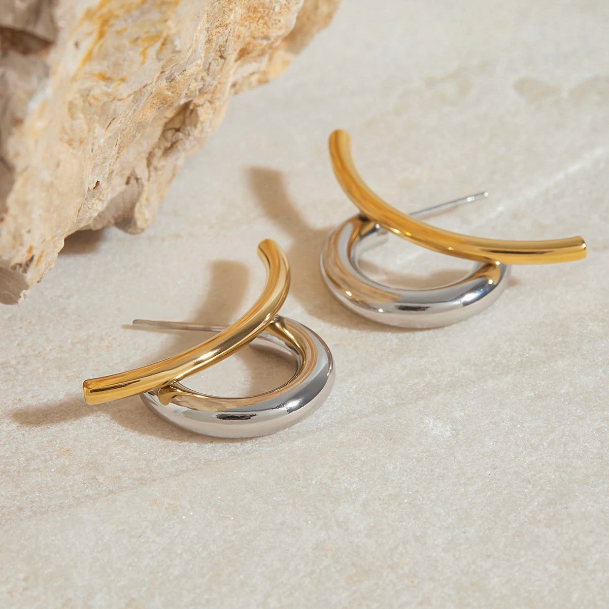 Dual Moon Earring