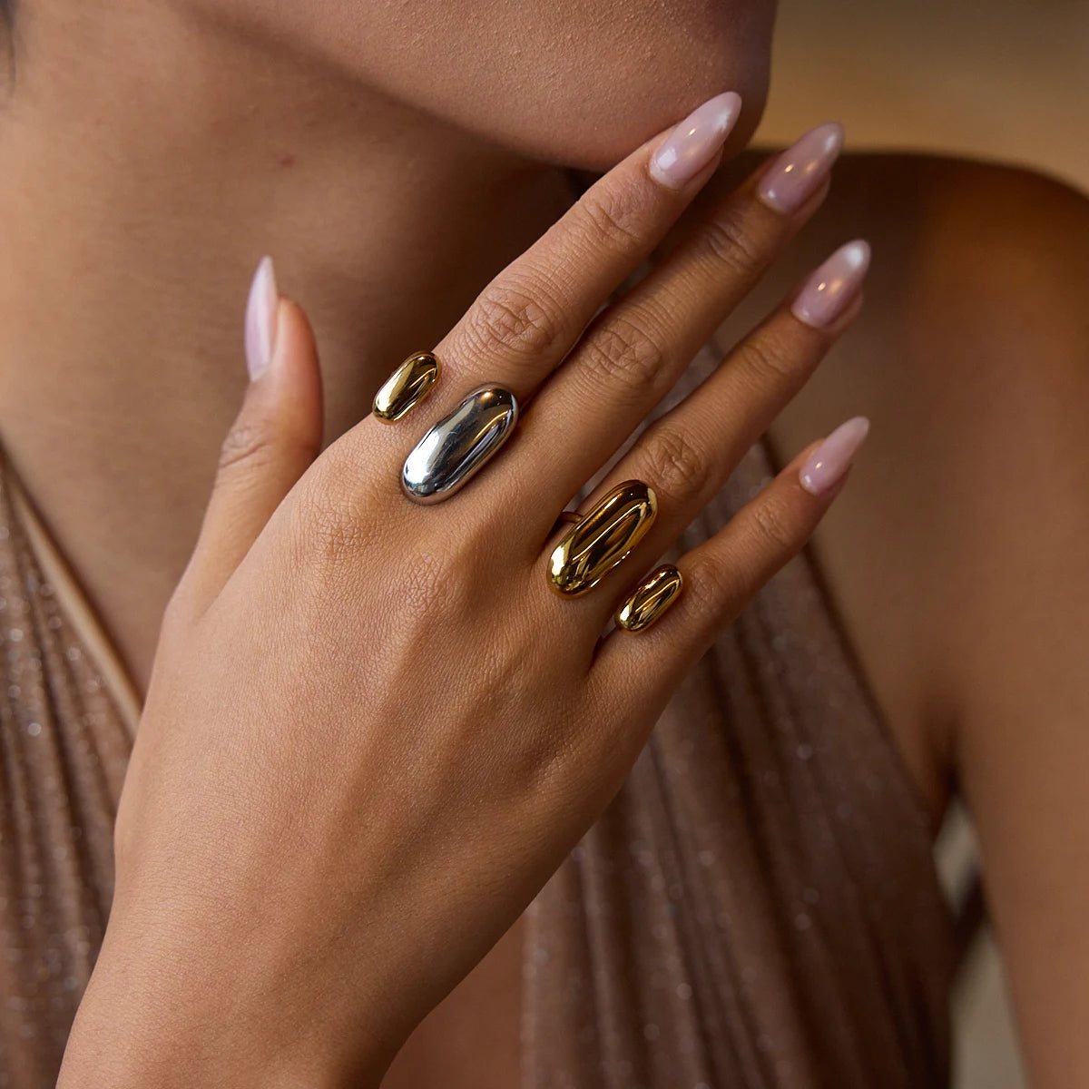 Oval Two Tone Ring