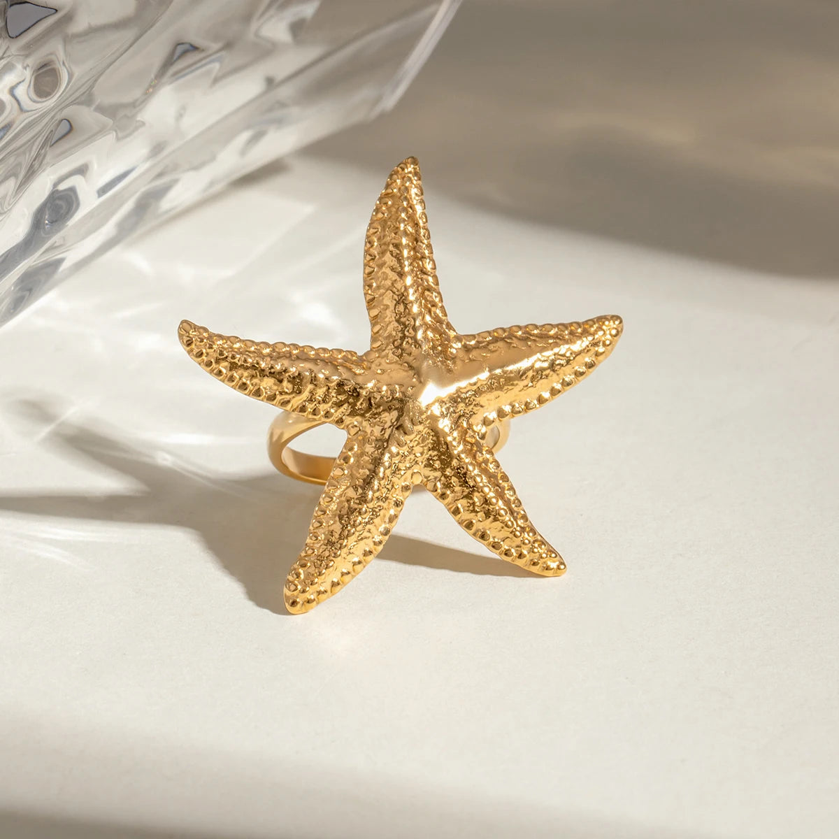 Gold Starfish Ring