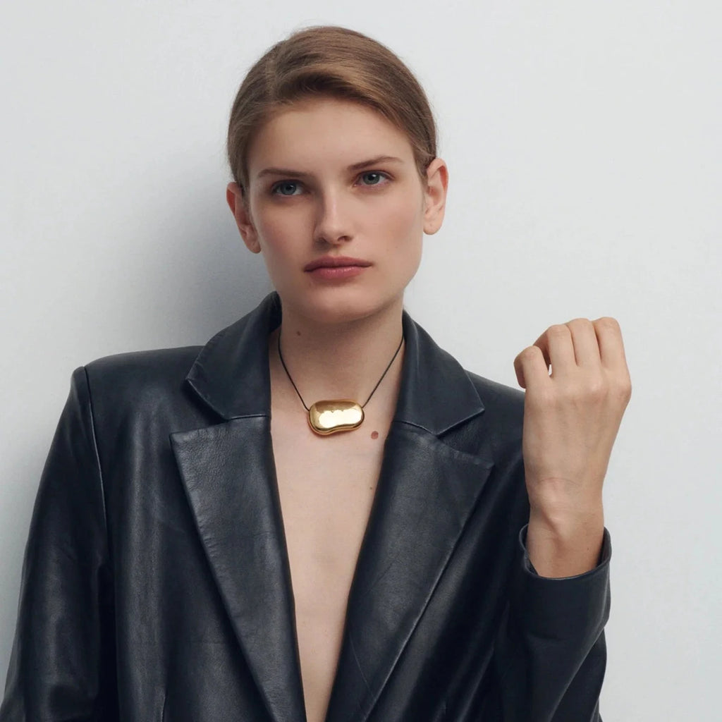 Golden Pebble Necklace