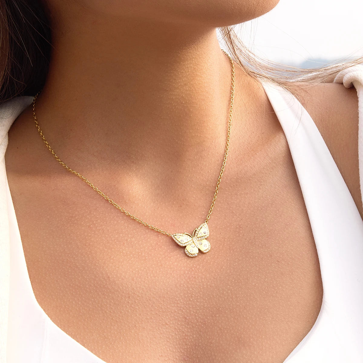 Golden Butterfly Necklace