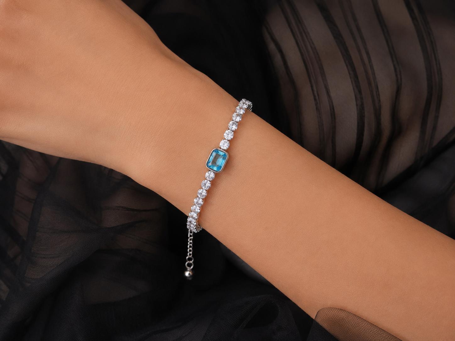 Ocean Crystal Tennis Bracelet