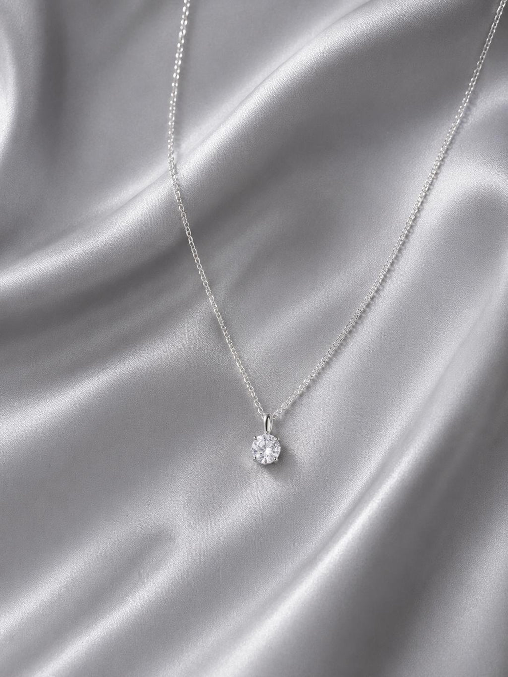 Silver Diamond Necklace